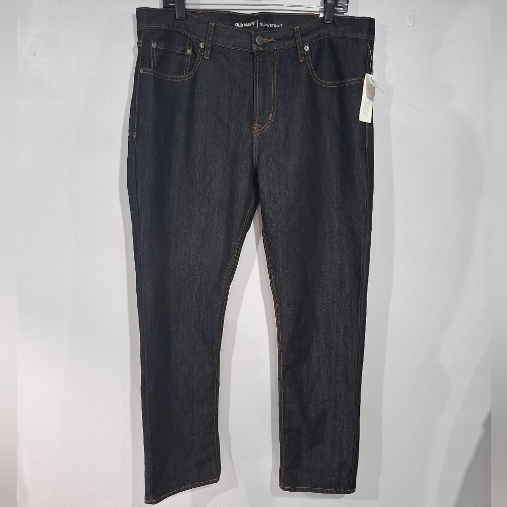 Old Navy Men's Slim Etroit Blue Dark Denim Jeans Size 36x32